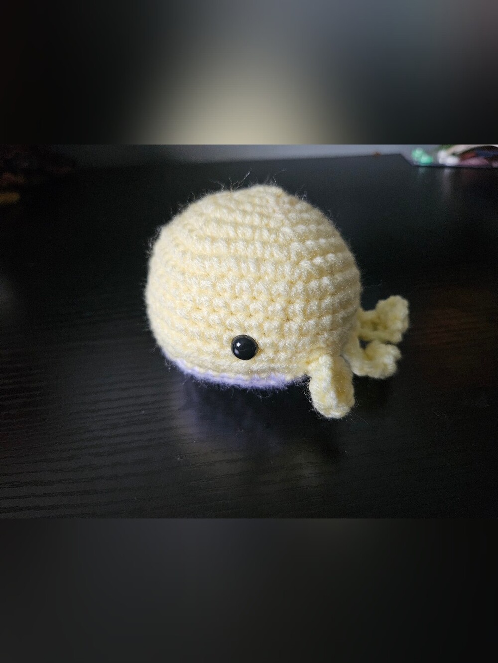 Hand Crafted Yellow Crochet Amigurumi Whale